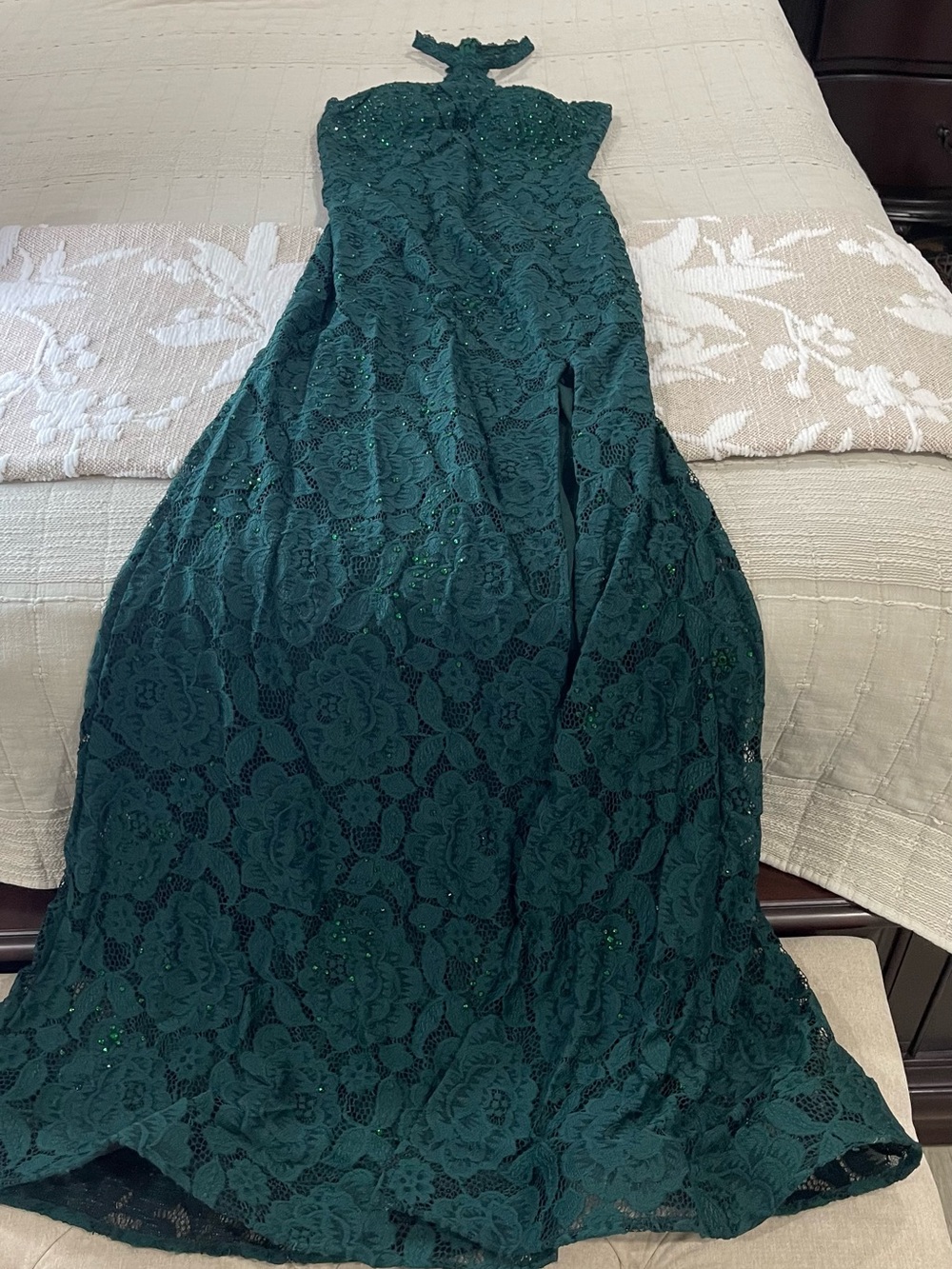 Betsy & Adam Deep Green Evening Dress - Picture 15 of 16